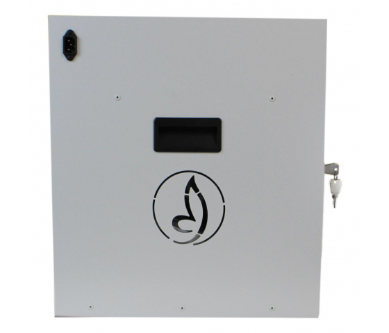 Armoire de chargement BRVD6 pour 6 appareils mobiles jusqu'à 17 pouces - blanc - multiprise