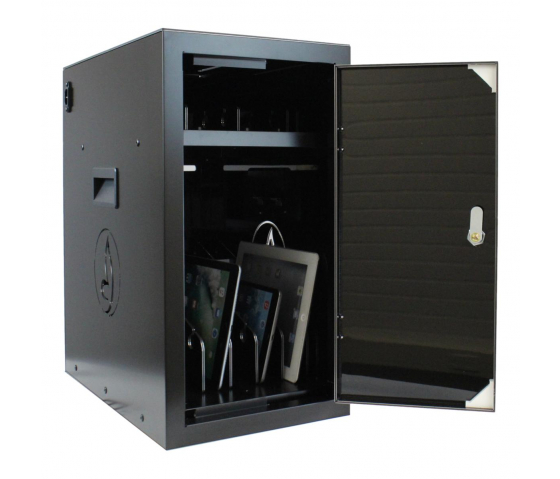Armoire de rechargement BRVDC6 pour 6 appareils mobiles jusqu'à 17 pouces - noir - USB-C