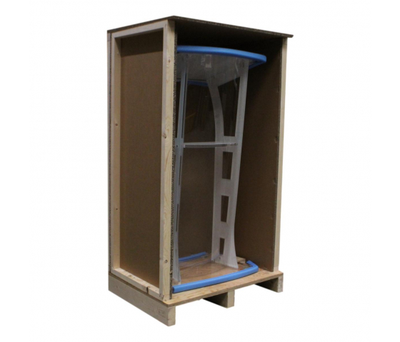 Pupitre plexiglas Alana - blanc