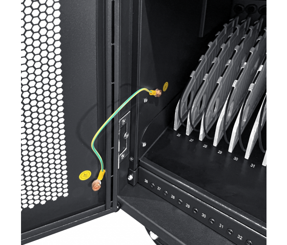 Chariot de recharge BRVC50 COMPACT avec câbles USB-C pour 50 tablettes jusqu'à 13 pouces - noir