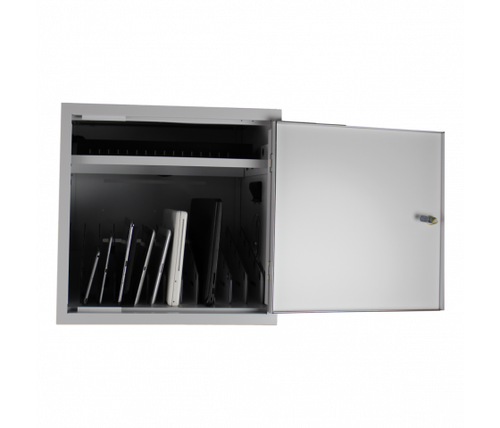 Armoire de chargement BRVDC12 pour 12 appareils mobiles jusqu'à 17 pouces - blanche - USB-C