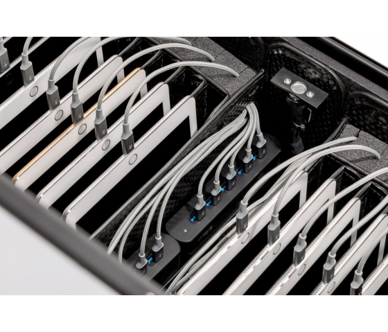 Coffre de rechargement pour 20 iPads - Câbles Lightning inclus - TC20 TwinCharge - blanc