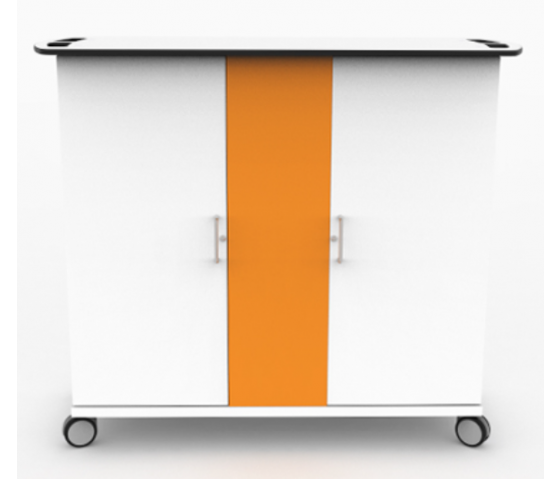 Armoire de recharge mobile verrouillable CHRGT-GC-15-K pour 15 iPads dans de grandes housses de protection - serrure à clé