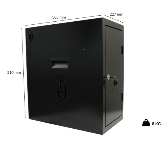 Armoire de recharge BRVDC6 pour 6 appareils jusqu'à 17 pouces - noir - USB-C