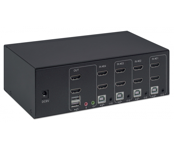 Commutateur KVM HDMI à 4 ports pour deux moniteurs KVMMHT4