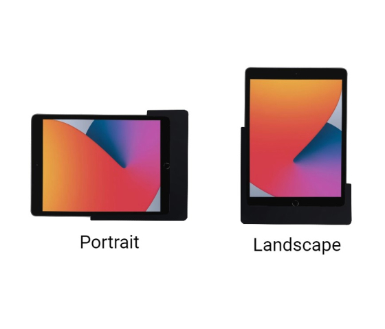 Support mural Domo Slide plat avec fonction de recharge pour iPad 11 pouces 2025 - noir