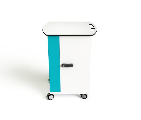 Chariot de recharge pour 16 ordinateurs portables - gestion réseau & portail web Zioxi onView - serrure RFID
