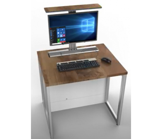 Table d'ordinateur M1 avec 1 logement pour moniteur mécanique escamotable - 80 (L) x 75 (P) cm