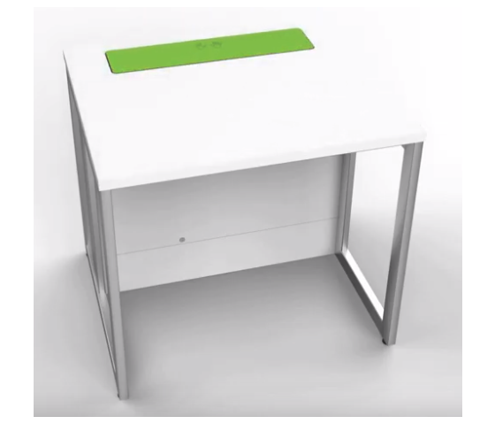 Table d'ordinateur M1 avec 1 logement pour moniteur mécanique escamotable - 80 (L) x 75 (P) cm