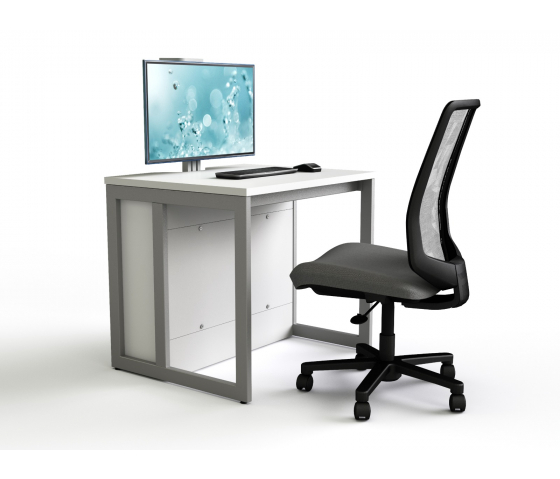 Table d'ordinateur M1 avec 1 logement pour moniteur mécanique escamotable - 80 (L) x 75 (P) cm