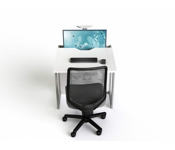 Table d'ordinateur M1 avec 1 logement pour moniteur mécanique escamotable - 80 (L) x 75 (P) cm