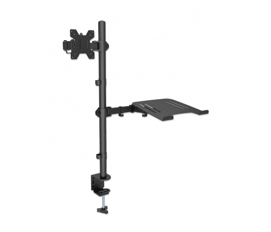 Support ordinateur portable avec bras pour moniteur - 1 écran - 13 à 32 pouces