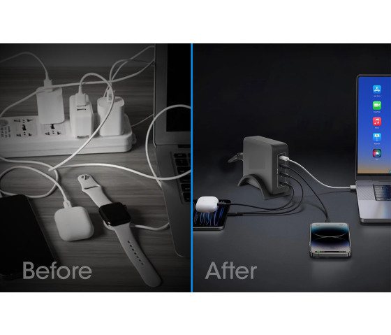 Station de charge USB-C Power Delivery à 4 ports GaN - 240 W / PD 3.1