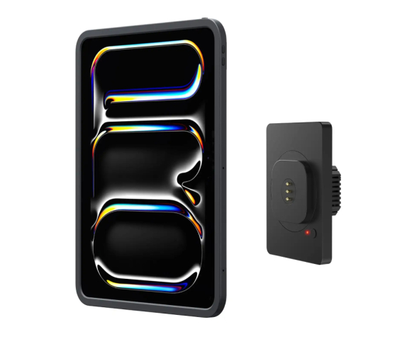 Support de tablette mural magnétique pour iPad Air 13 pouces (2024) - fonction de recharge sans fil - noir