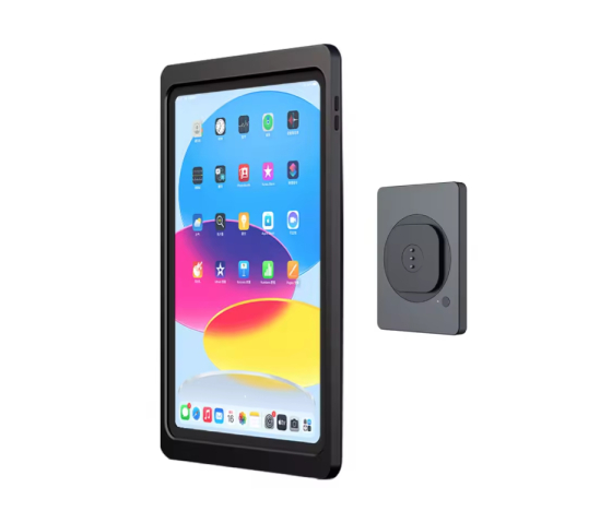 Support mural magnétique pour iPad A16 11 pouces et iPad 10.9 pouces - fonction de recharge sans fil - noir