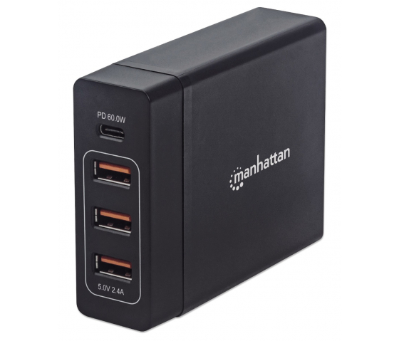 Station de charge Power Delivery avec 3 ports USB-A et 1 port USB-C