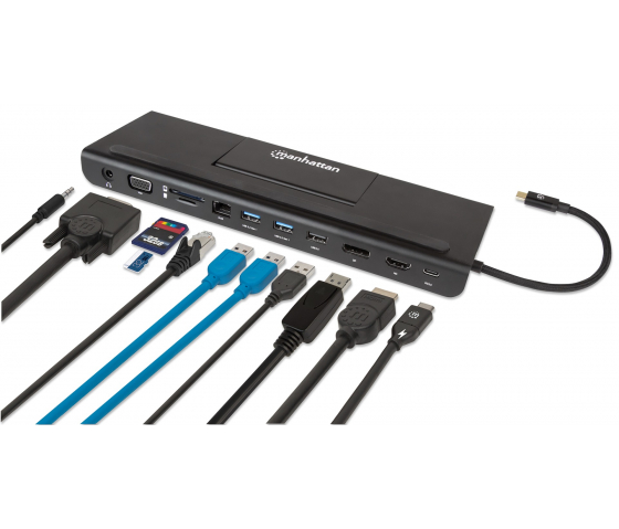Station d'accueil USB-C 11-en-1 avec MST pour trois moniteurs