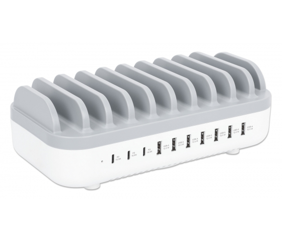 Station de charge USB Power Delivery à 10 ports - 120W