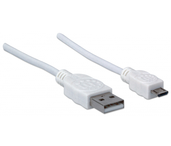 Câble Hi-Speed USB-A vers Micro-USB - 480 Mbps - 1 mètre - blanc