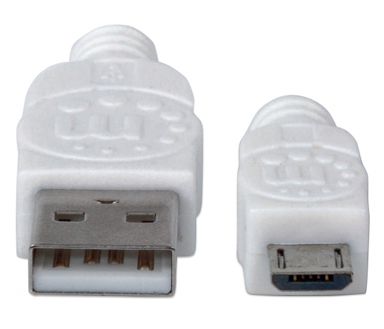 Câble Hi-Speed USB-A vers Micro-USB - 480 Mbps - 1 mètre - blanc