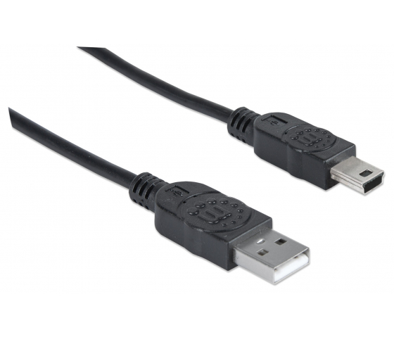 Câble Hi-Speed USB-A vers Mini-USB - 480 Mbps - 1.8 mètres - noir