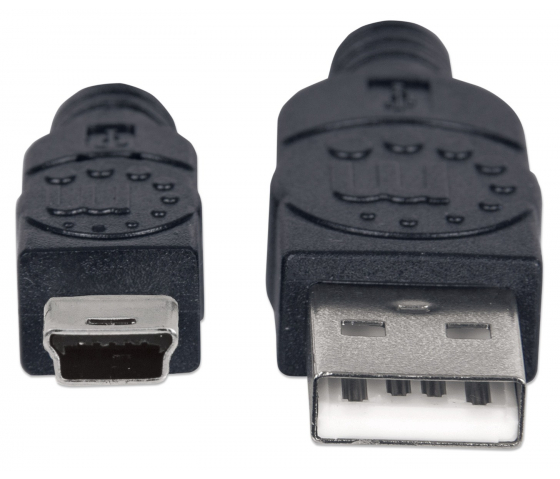 Câble Hi-Speed USB-A vers Mini-USB - 480 Mbps - 1.8 mètres - noir