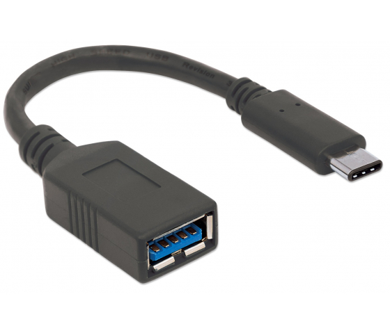 Câble SuperSpeed USB-C vers USB-A - 5 Gbps - 15 centimètres - noir