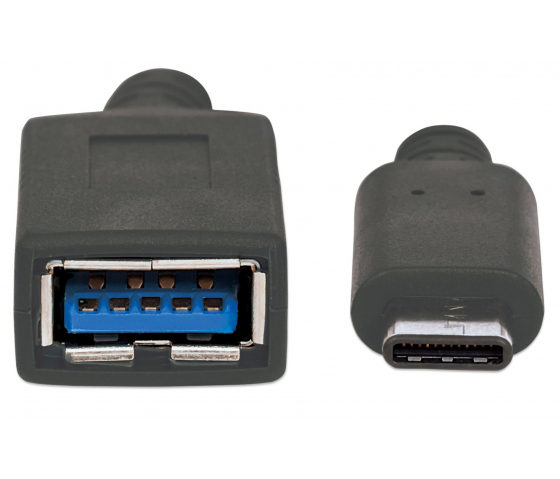 Câble SuperSpeed USB-C vers USB-A - 5 Gbps - 15 centimètres - noir