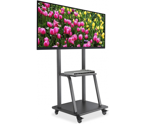 Heavy Duty in hoogte verstelbare multimedia tv-wagen - 37 tot 100 inch