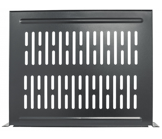 Étagère cantilever ventilée 2U 19 pouces - 350 mm de profondeur - capacité de charge jusqu'à 15 kg - noir