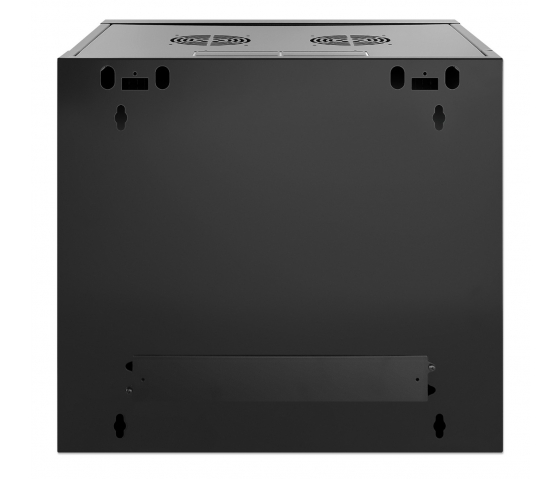 Armoire réseau murale 19 pouces MHT109 avec porte en verre - hauteur 9U - profondeur 600 mm - flatpack - noir