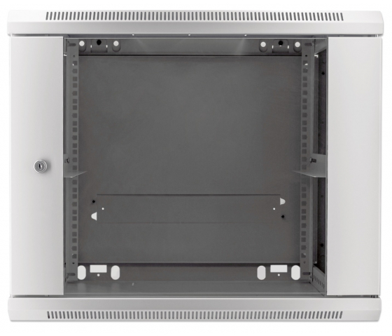 Baie serveur murale 19 pouces MHT149 avec porte vitrée - hauteur 9U - profondeur 600 mm - gris