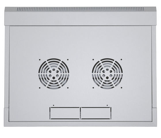 Coffret réseau mural 19 pouces MHT116 avec porte en verre - hauteur 12U - profondeur 450 mm - flatpack - gris