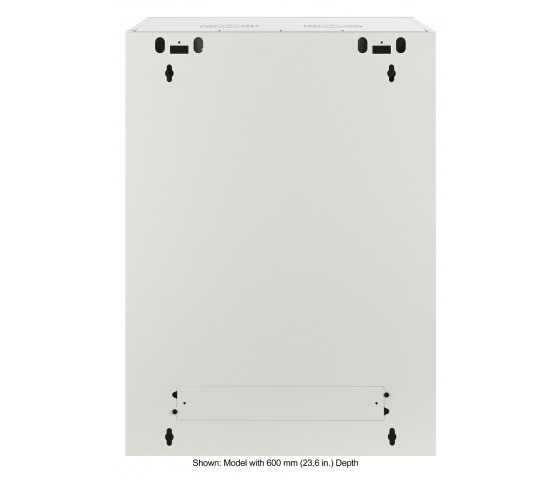 Armoire murale 19 pouces MHT123 avec porte en verre - hauteur 15U - profondeur 450 mm - flatpack - gris
