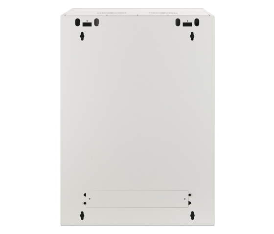 Armoire murale 19 pouces MHT126 avec porte en verre - hauteur 15U - profondeur 600 mm - flatpack - gris