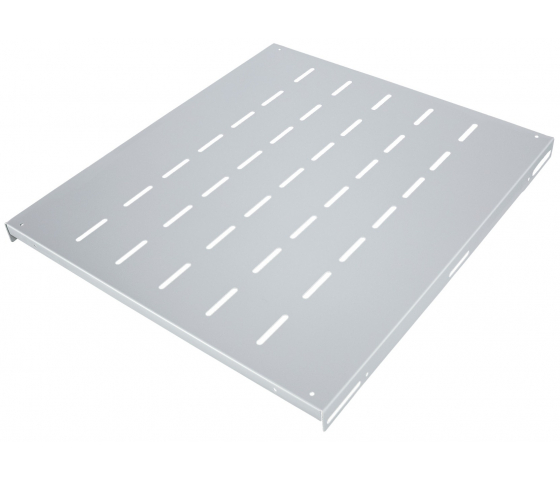 Étagère fixe 1U - profondeur 550 mm - capacité de charge jusqu'à 50 kg - gris