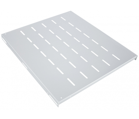 Étagère fixe 1U - profondeur 550 mm - capacité de charge jusqu'à 50 kg - gris