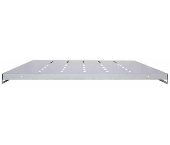 Étagère fixe 1U - profondeur 550 mm - capacité de charge jusqu'à 50 kg - gris