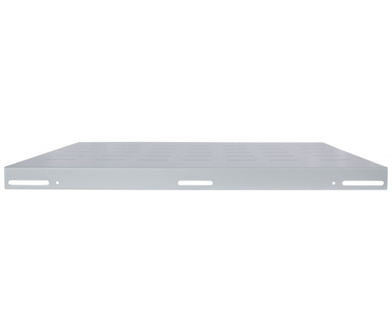 Étagère fixe 1U - profondeur 550 mm - capacité de charge jusqu'à 50 kg - gris