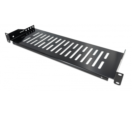 Étagère cantilever 1U 19 pouces - 150 mm de profondeur - capacité de charge jusqu'à 25 kg - noir