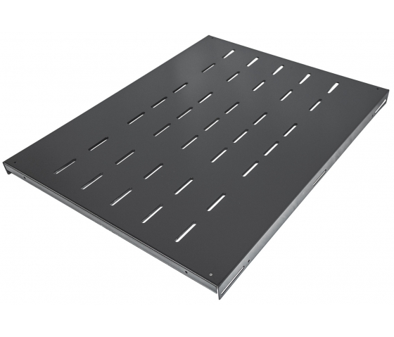 Étagère fixe 1U - profondeur 600 mm - capacité de charge jusqu'à 100 kg - noir