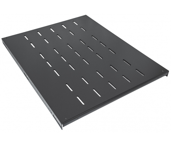 Étagère fixe 1U - profondeur 600 mm - capacité de charge jusqu'à 100 kg - noir