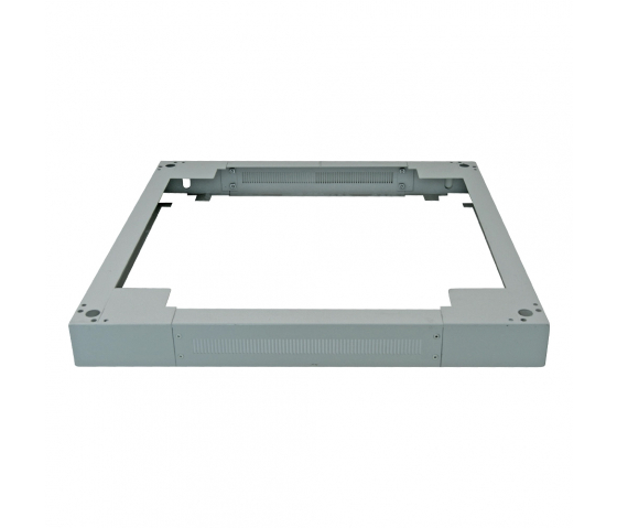 Base/Socle 90 (h) x 600 (l) x 1000 (p) mm pour baie de brassage 19 pouces - gris
