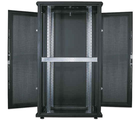 Baie serveur 19 pouces MHT265 avec porte perforée - 42U - 1000 (P) x 800 (L) x 2033 (H) - assemblée - noir