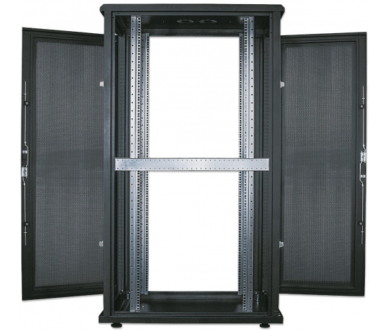 Baie serveur 19 pouces MHT265 avec porte perforée - 42U - 1000 (P) x 800 (L) x 2033 (H) - assemblée - noir