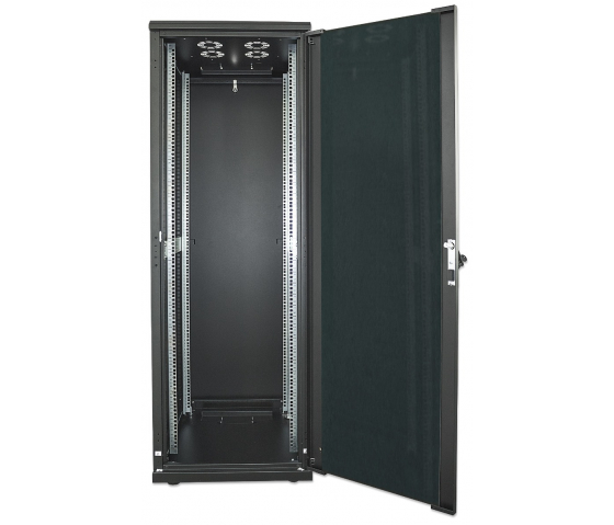 Baie réseau 19 pouces MHT225 avec porte vitrée - 42U - largeur 800 mm - 800 (P) x 800 (L) x 2033 (H) - assemblée - noir