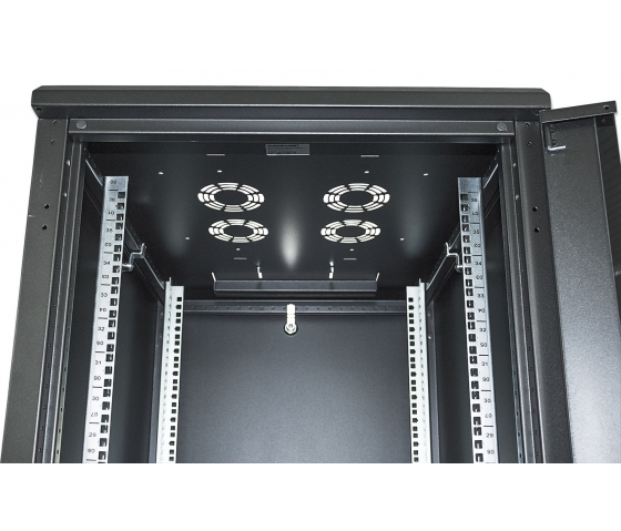 Baie réseau 19 pouces MHT225 avec porte vitrée - 42U - largeur 800 mm - 800 (P) x 800 (L) x 2033 (H) - assemblée - noir