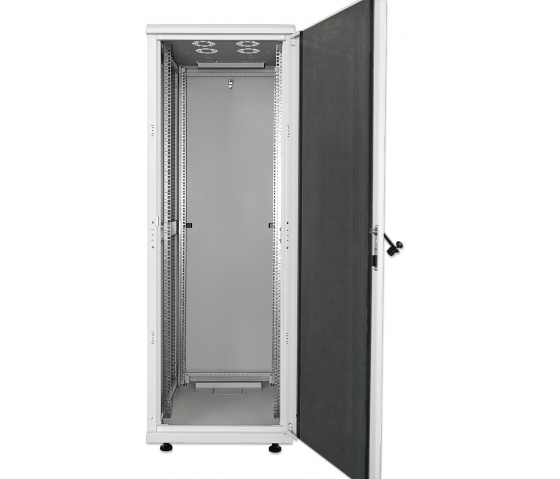 Baie réseau 19 pouces MHT224 avec porte vitrée - 42U - 800 (P) x 600 (L) x 2033 (H) - assemblée - gris