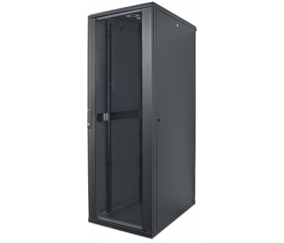 Baie réseau 19 pouces MHT207 avec porte vitrée - 26U - 800 (P) x 600 (L) x 1322 (H) - assemblée - noir