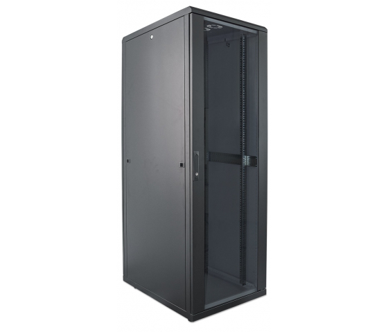 Baie réseau 19 pouces MHT207 avec porte vitrée - 26U - 800 (P) x 600 (L) x 1322 (H) - assemblée - noir